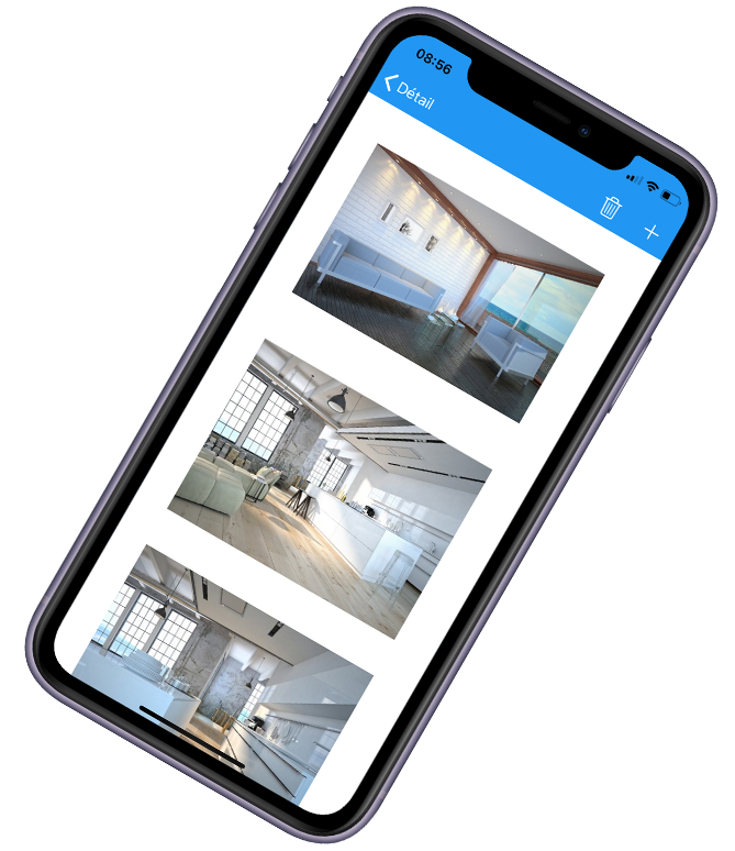 application mobile immobiliere photos